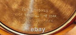 Set Brass Seth Thomas Corsair Ship's Clock & Barometer CAT 1504 Model E537-010