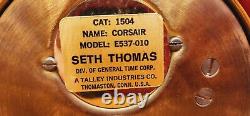 Set Brass Seth Thomas Corsair Ship's Clock & Barometer CAT 1504 Model E537-010