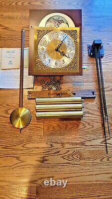 Set Thomas Grandfather Clock Kit Dial Movement Weights Pendulum Chimes Chains