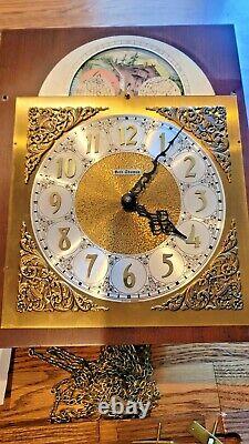 Set Thomas Grandfather Clock Kit Dial Movement Weights Pendulum Chimes Chains