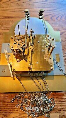 Set Thomas Grandfather Clock Kit Dial Movement Weights Pendulum Chimes Chains
