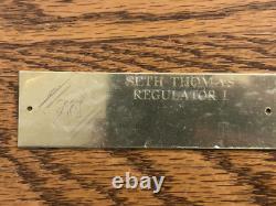 Seth Thomas # 1 Large Regulator Wall Clock in Mahogany Case Model 1860- working