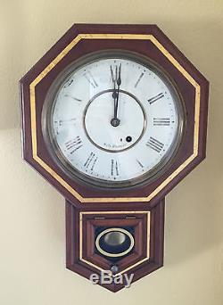 Seth Thomas 12 inch Drop Octagon Schoolhouse Clock