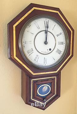 Seth Thomas 12 inch Drop Octagon Schoolhouse Clock