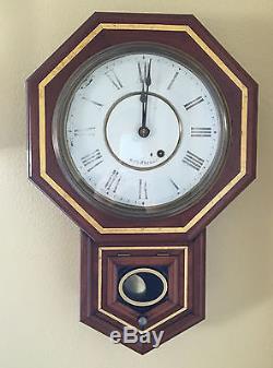 Seth Thomas 12 inch Drop Octagon Schoolhouse Clock