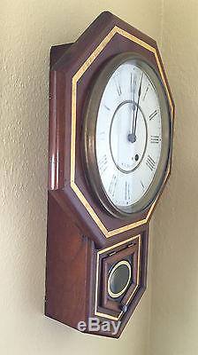 Seth Thomas 12 inch Drop Octagon Schoolhouse Clock