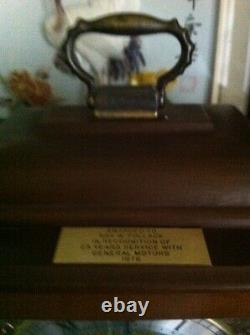 Seth Thomas 1976 Mantle Chiming Clock With 8 Day Key Winder Wood/Brass