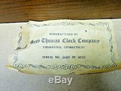 Seth Thomas 2 Clock Railroad Depot Reissue 1976 Oak