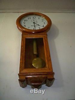 Seth Thomas #2 Weight Driven Regulator Clock Exact Replica Oak Case Works 100%