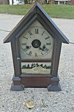 Seth Thomas 30hr Mantle Clock Swan with key