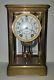 Seth Thomas 48n Mantel Clock Brass Crystal Regulator Beveled Glass Empire Deco