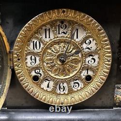 Seth Thomas 8 Day Adamantine #102 Mantle Clock with Original Bob & Key