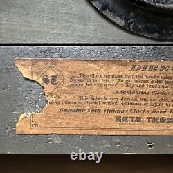 Seth Thomas 8 Day Adamantine #102 Mantle Clock with Original Bob & Key