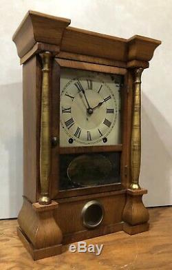 Seth Thomas 8 Day Cottage Pillar Mantel Shelf Table Clock