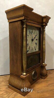 Seth Thomas 8 Day Cottage Pillar Mantel Shelf Table Clock