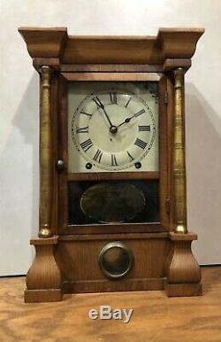 Seth Thomas 8 Day Cottage Pillar Mantel Shelf Table Clock