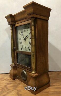 Seth Thomas 8 Day Cottage Pillar Mantel Shelf Table Clock