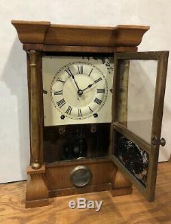 Seth Thomas 8 Day Cottage Pillar Mantel Shelf Table Clock