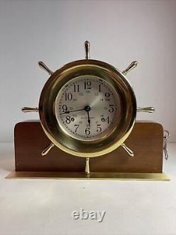 Seth Thomas 8-Day Keywound Ship's Bell Strikkng Clock