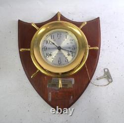 Seth Thomas 8-Day Keywound Ship's Bell Strikkng Clock. ALST