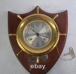 Seth Thomas 8-Day Keywound Ship's Bell Strikkng Clock. ALST