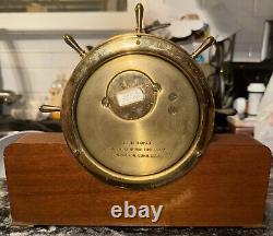 Seth Thomas 8-Day Keywound Ship's Bell Strikkng Clock HELMSMAN ASLT