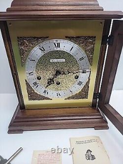 Seth Thomas 8-Day Legacy 1314-000 Mantel Table Clock Westminster Chime with 2 Keys