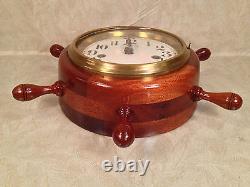 Seth Thomas 8 Day Lever Clock with Seconds Hand Runs Ships Wheel Case