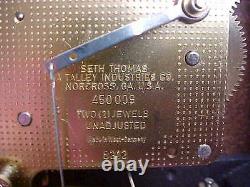 Seth Thomas A Talley Industries Co. Clock W. Germany 450009 2 Jewels Unadjusted