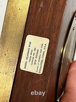 Seth Thomas Acrotyne Nautical Quartz Mercury Award Ships Clock Helmsman 1602