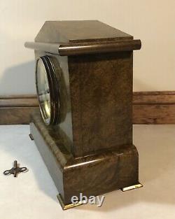 Seth Thomas Adamantine 8 Day Time and Strike Mantel Shelf Table Clock