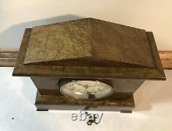 Seth Thomas Adamantine 8 Day Time and Strike Mantel Shelf Table Clock