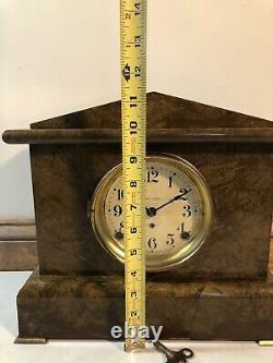 Seth Thomas Adamantine 8 Day Time and Strike Mantel Shelf Table Clock