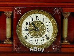 Seth Thomas Adamantine Chandos Mantel Clock circa 1904 Completely Overhauled