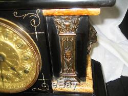 Seth Thomas Adamantine Clock 1091C Clock works good it was made March 1901