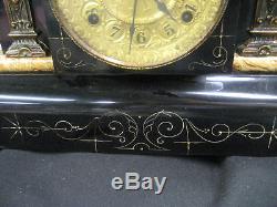 Seth Thomas Adamantine Clock 1091C Clock works good it was made March 1901