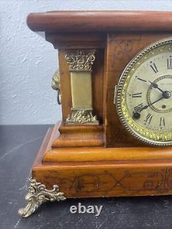 Seth Thomas Adamantine Clock 1880 Lion Heads