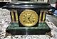 Seth Thomas Adamantine Mantel Clock 8 Day Imperial Green Lion Head Antique