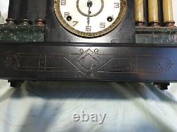Seth Thomas Adamantine Mantle Clock For Parts Or Restoration. Gilbert Dial