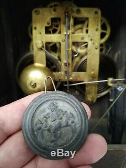 Seth Thomas Adamantine Mantle Clock, Larkin Model 1900s Original Bob No Key