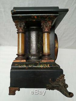 Seth Thomas Adamantine Mantle Clock, Larkin Model 1900s Original Bob No Key