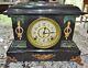 Seth Thomas Adamantine Mantle Clock Lion Head Vtg Antique Runs Very Nice