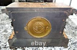 Seth Thomas Adamantine Rare Potmos Mantel Clock 8 day Chime Antique RUNS