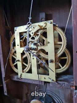 Seth Thomas Antique 1860's Weight Driven Pendulum Wall Clock