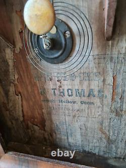 Seth Thomas Antique 1860's Weight Driven Pendulum Wall Clock