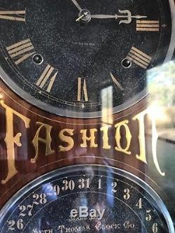 Seth Thomas Antique Blackface Fashion 6 Clock
