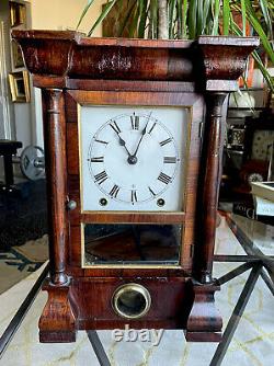 Seth Thomas Antique Shelf/Cottage/Mantel Clock With Columns