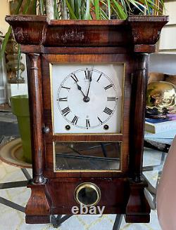 Seth Thomas Antique Shelf/Cottage/Mantel Clock With Columns