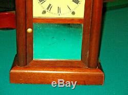 Seth Thomas Antique Steeple Shelf Mantle Clock Key Pendulum Mahogany Case 8 Day