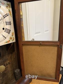 Seth Thomas Antique Wall Pulley & Pendulum Clock Read